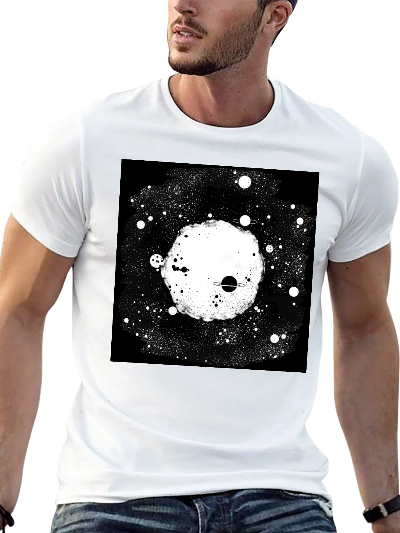 Galaxy Black T-Shirt - Cosmic Style