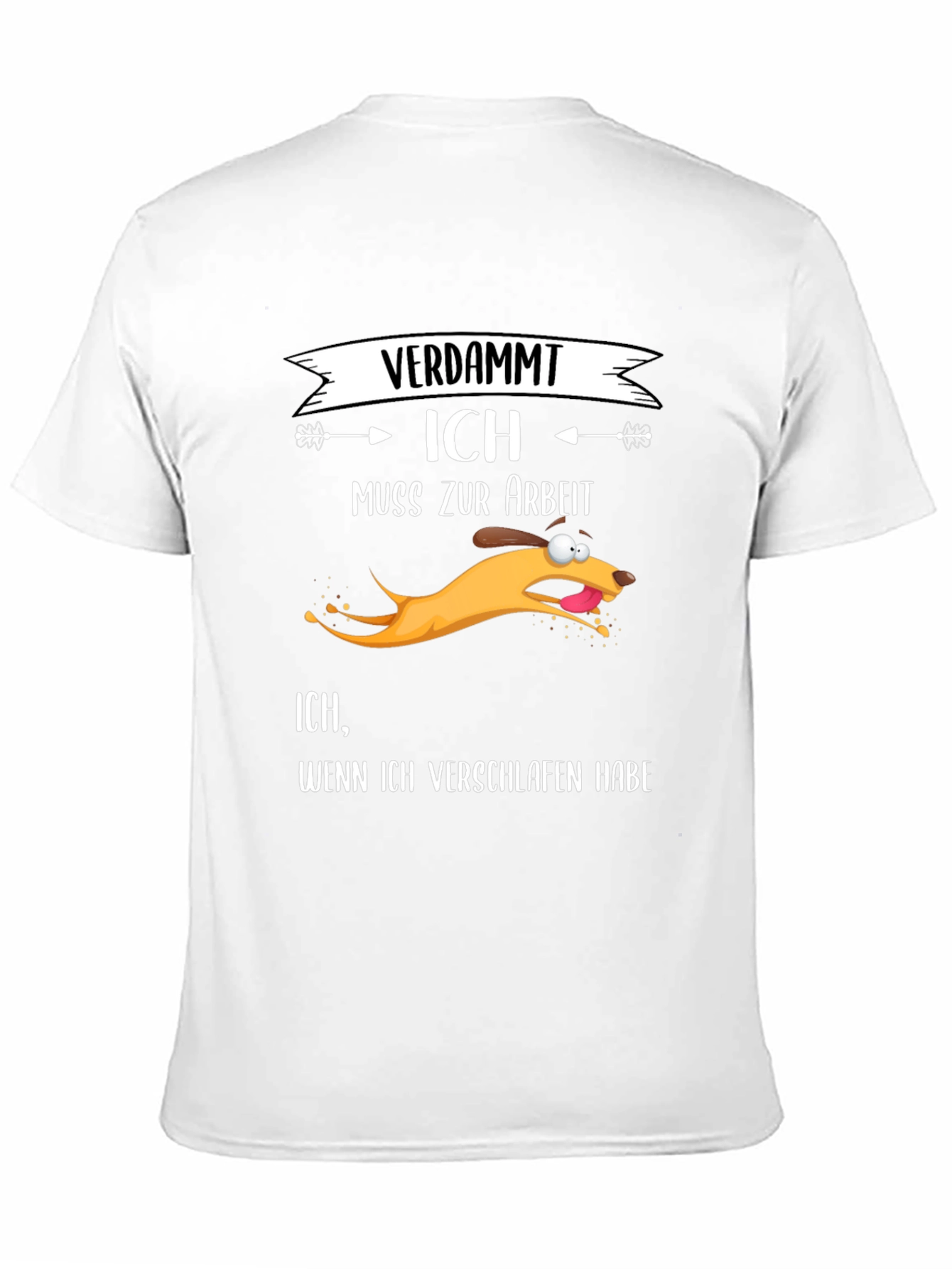 Funny Dog Late for Work T-Shirt