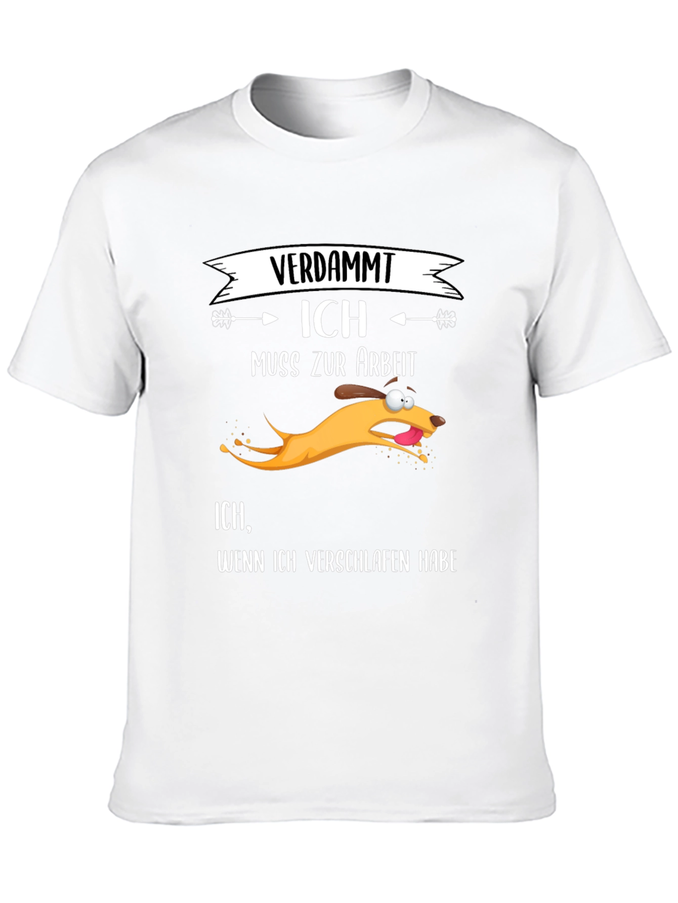 Funny Dog Late for Work T-Shirt