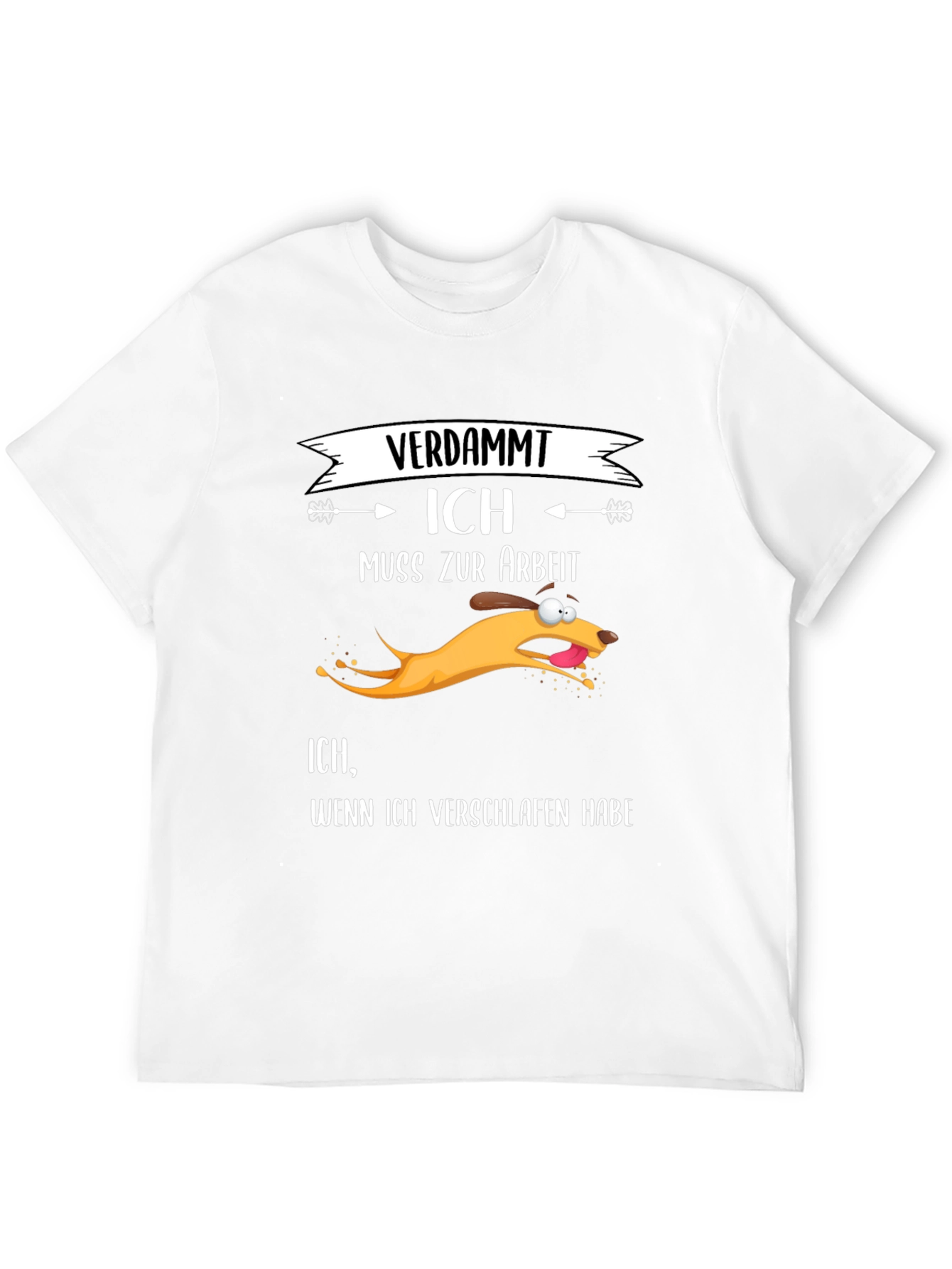 Funny Dog Late for Work T-Shirt