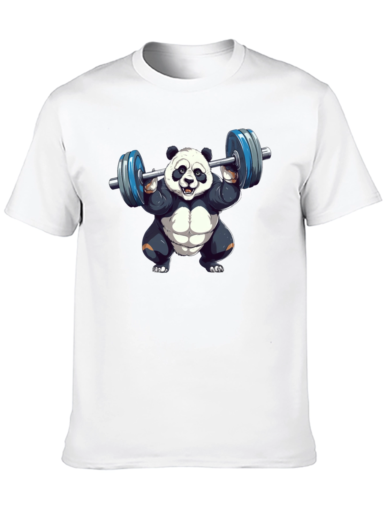 Weightlifting Panda T-Shirt - Black Cotton Tee