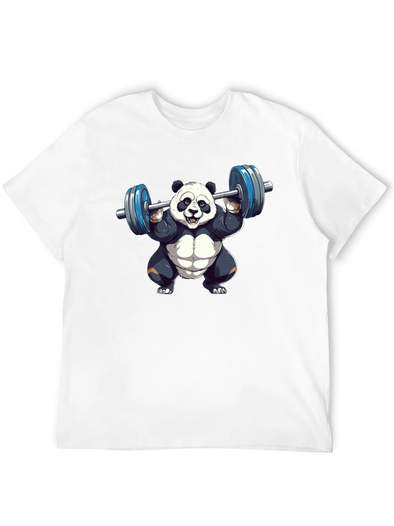 Weightlifting Panda T-Shirt - Black Cotton Tee