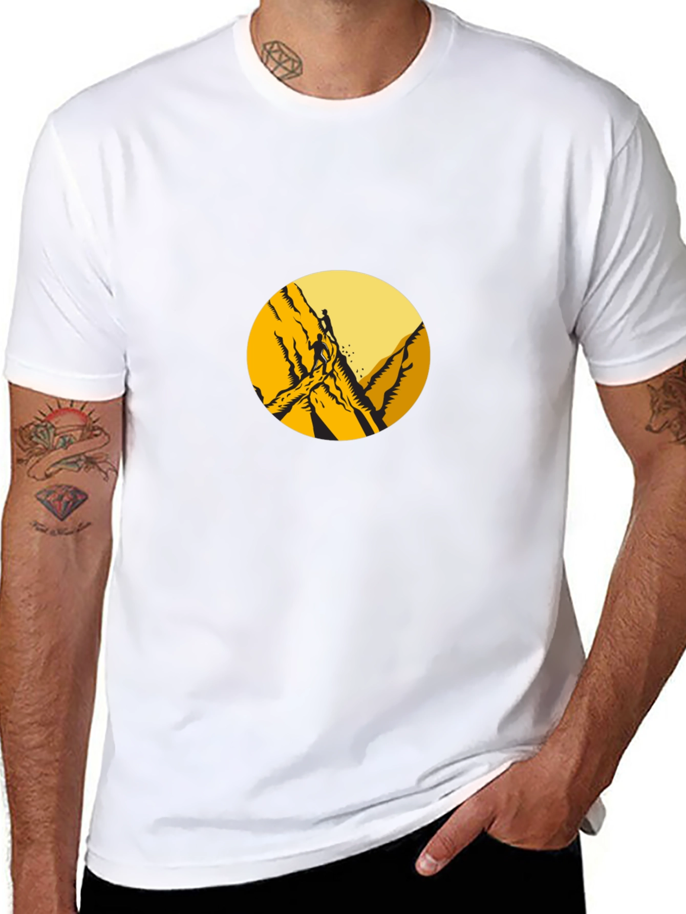 Mountain Climber Graphic Tee - Black