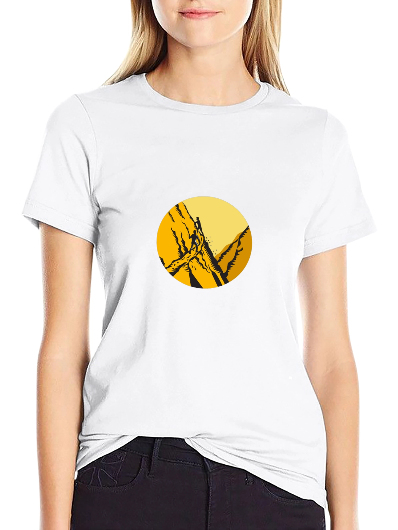 Mountain Climber Graphic Tee - Black