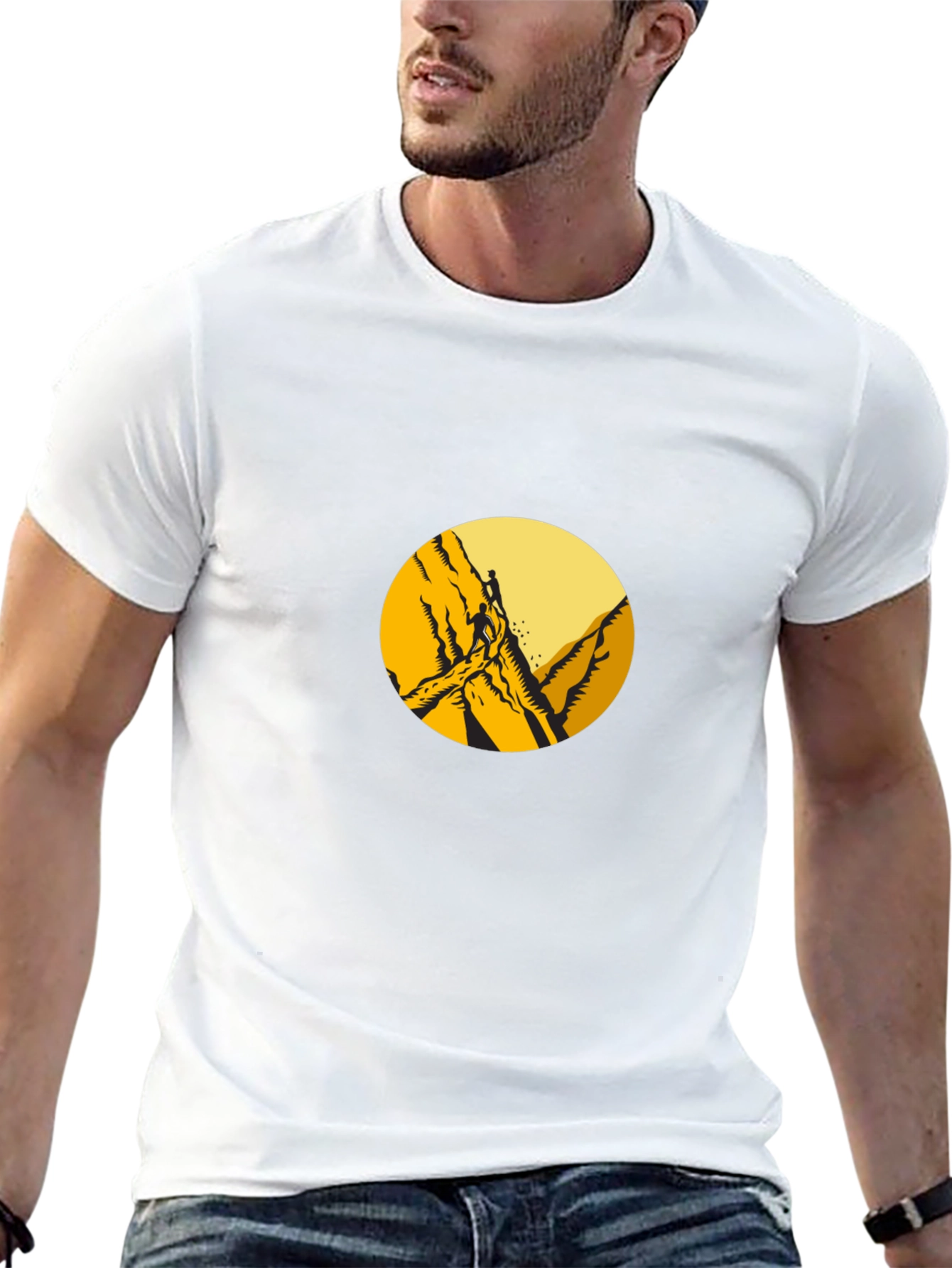 Mountain Climber Graphic Tee - Black