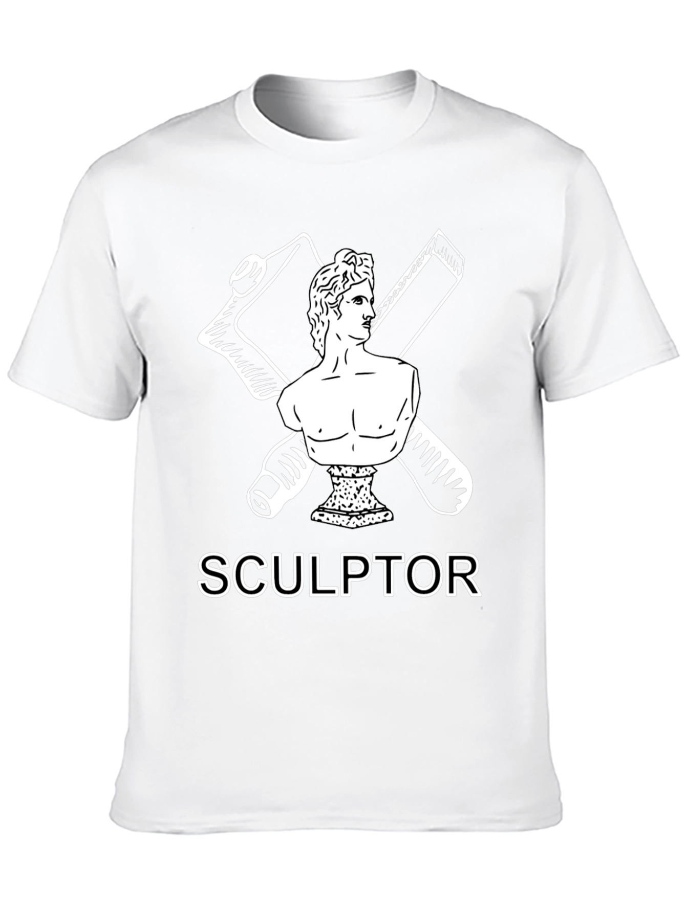 Sculptor Graphic Tee - Artistic Black T-Shirt