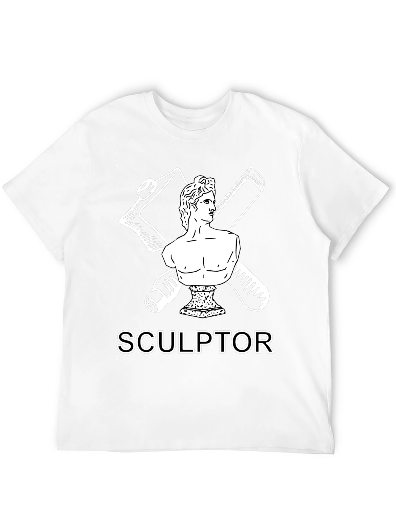 Sculptor Graphic Tee - Artistic Black T-Shirt
