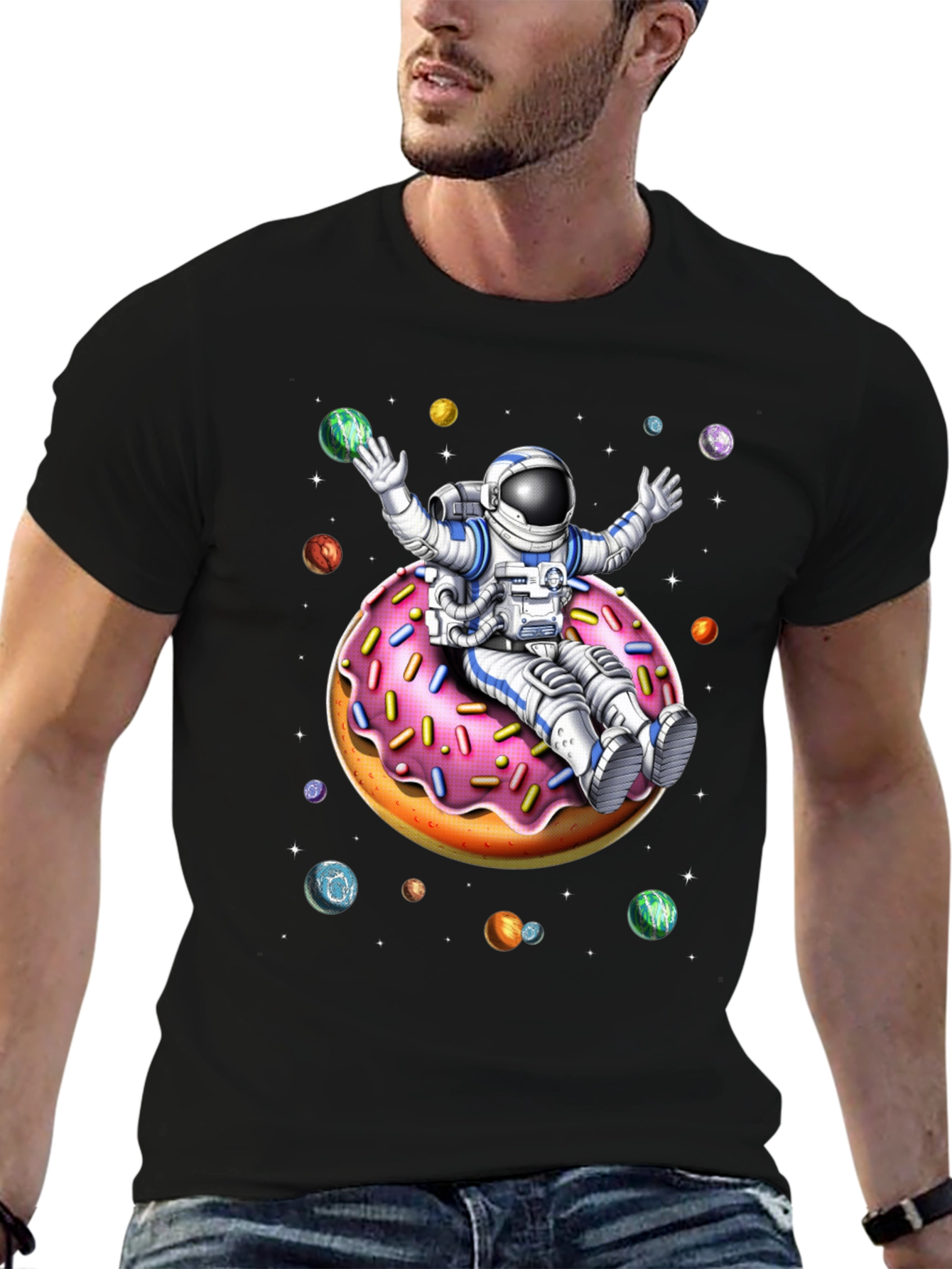 Astronaut Donut Ride Graphic Tee