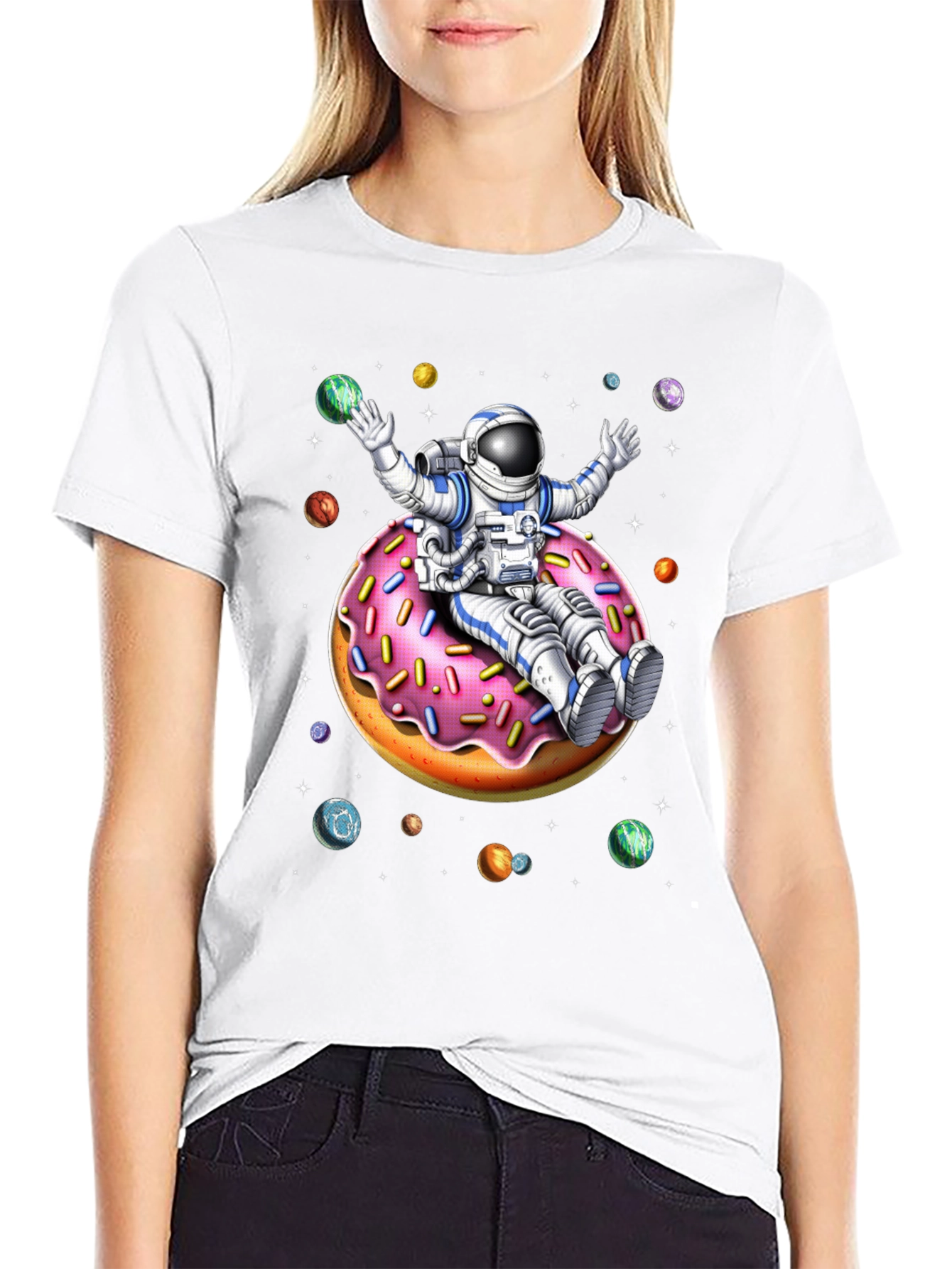 Astronaut Donut Ride Graphic Tee