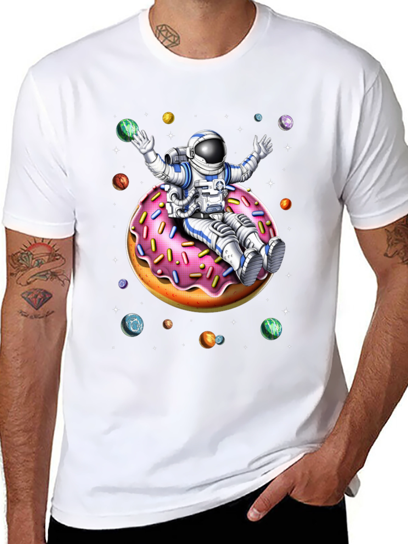 Astronaut Donut Ride Graphic Tee