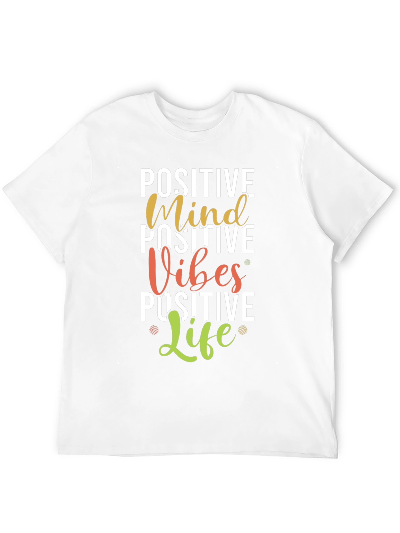 Positive Mind Vibes Life Graphic Tee - Black