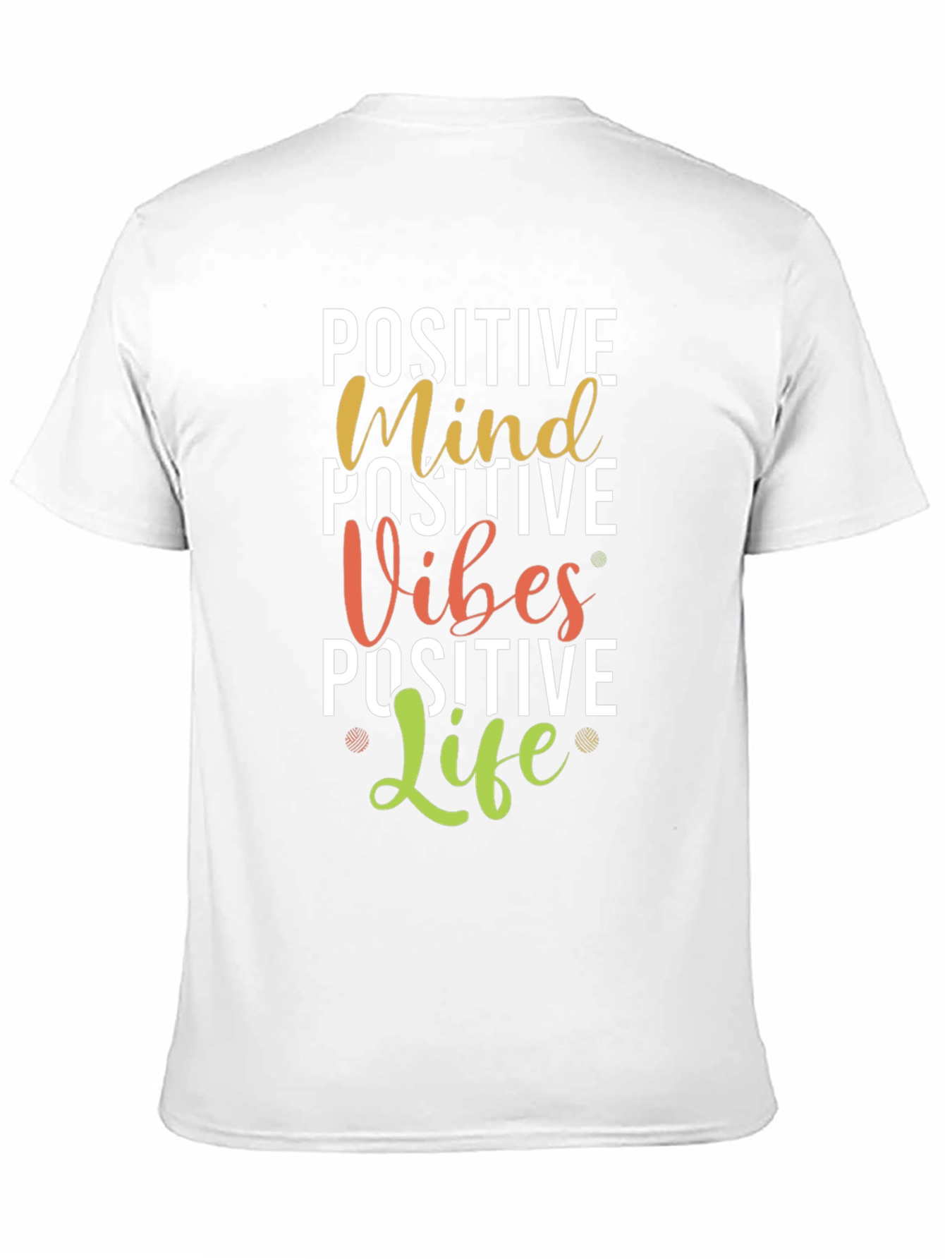 Positive Mind Vibes Life Graphic Tee - Black