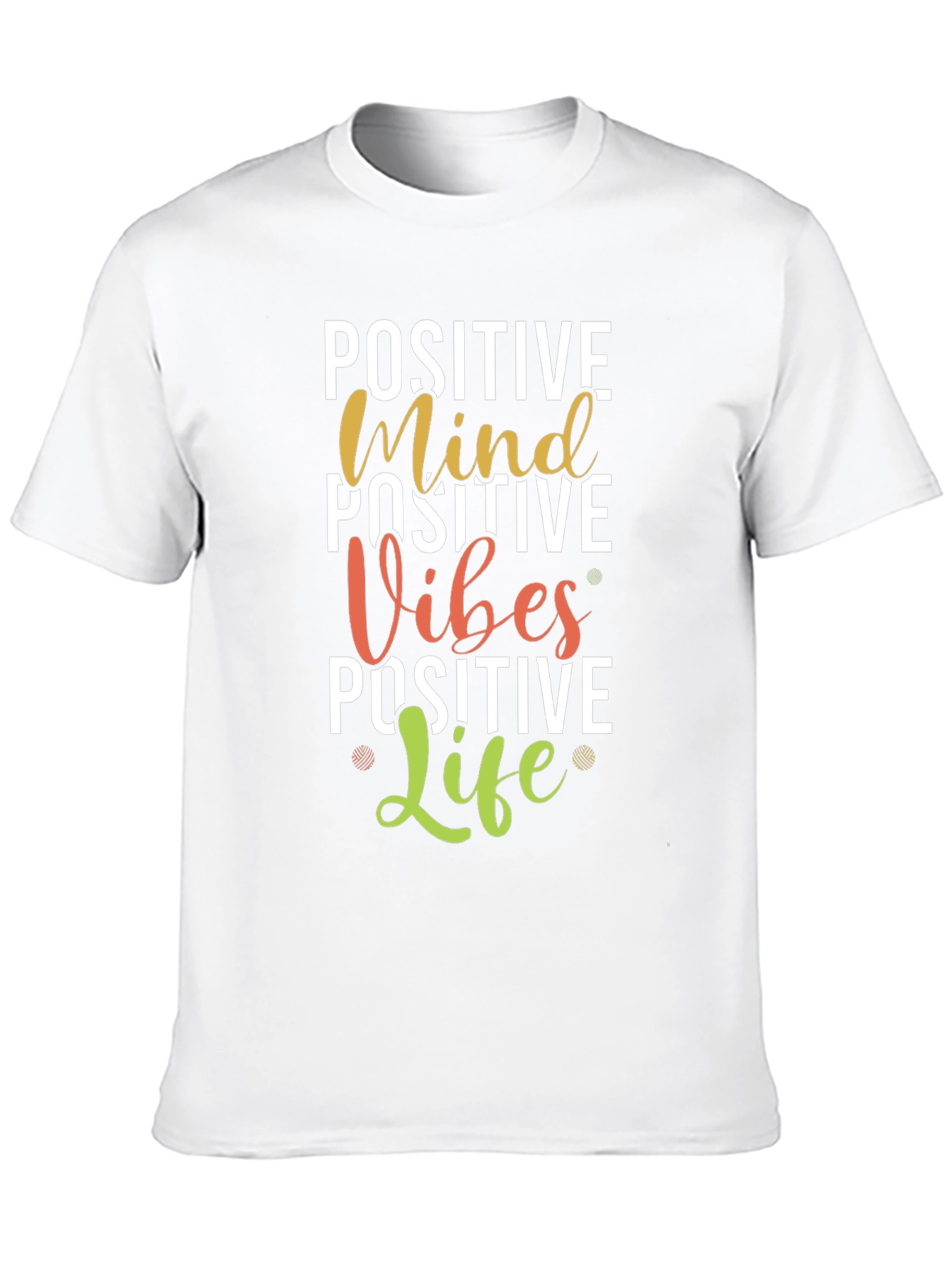 Positive Mind Vibes Life Graphic Tee - Black