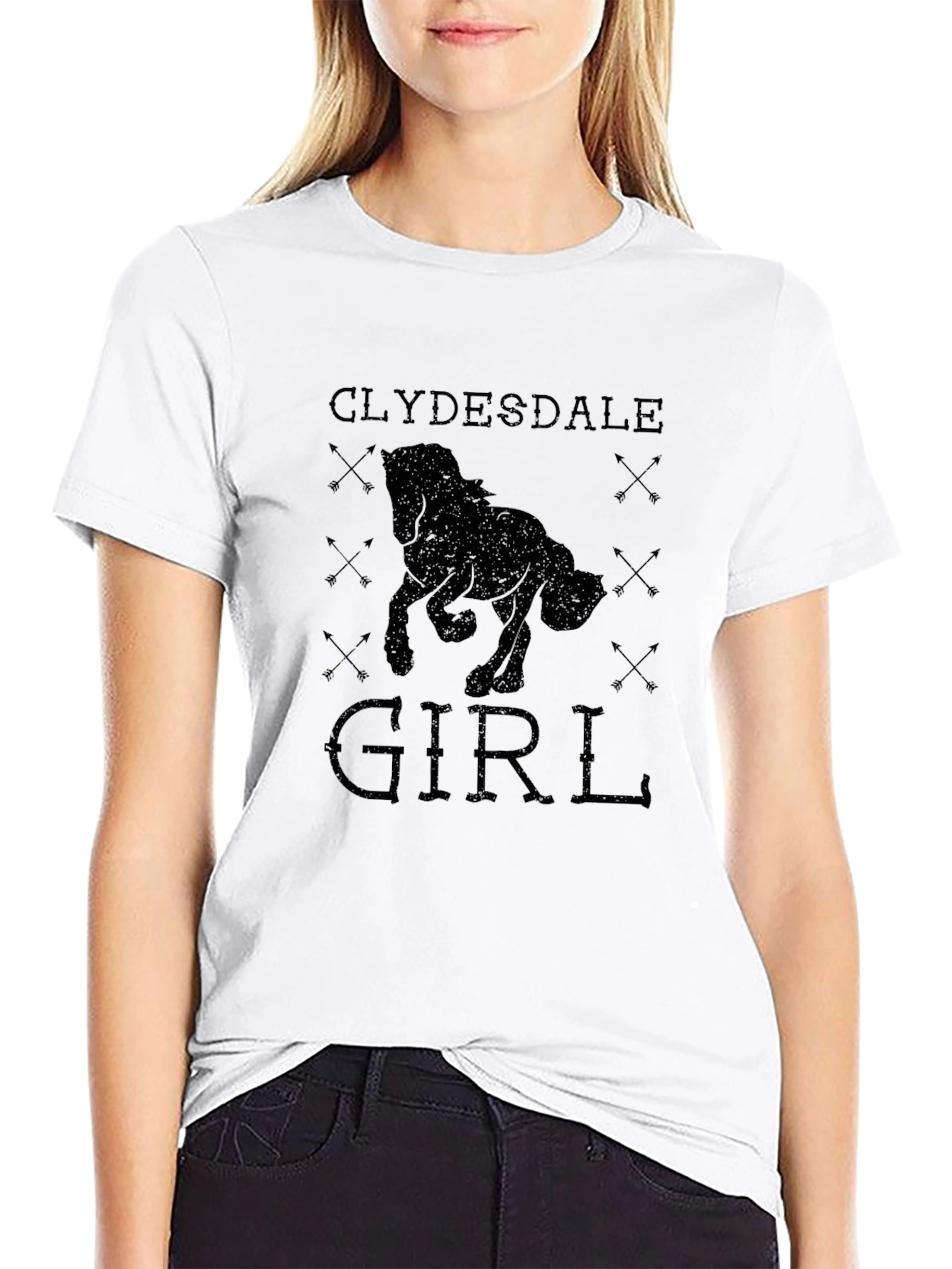 Clydesdale Girl Black T-Shirt