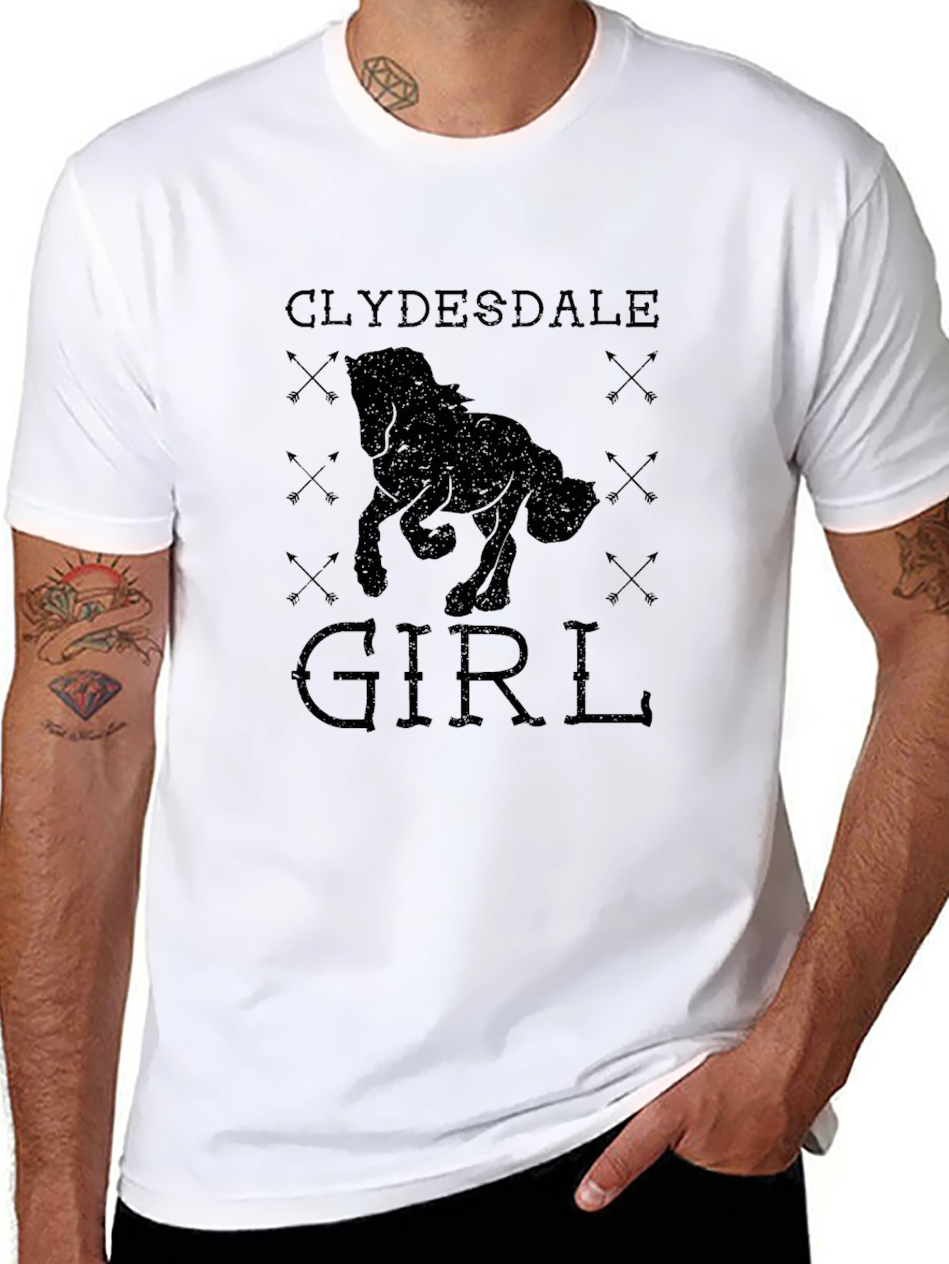 Clydesdale Girl Black T-Shirt
