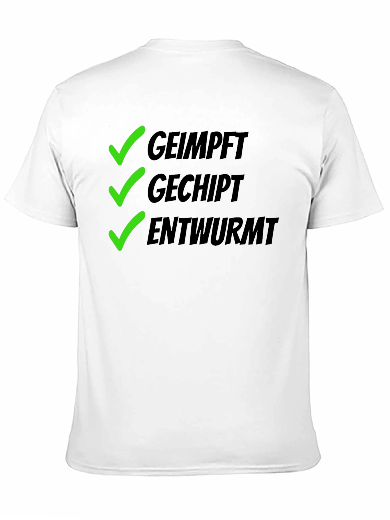 Vaccinated Chipped Dewormed Black T-Shirt