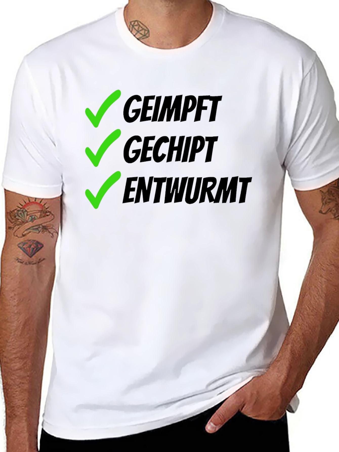 Vaccinated Chipped Dewormed Black T-Shirt