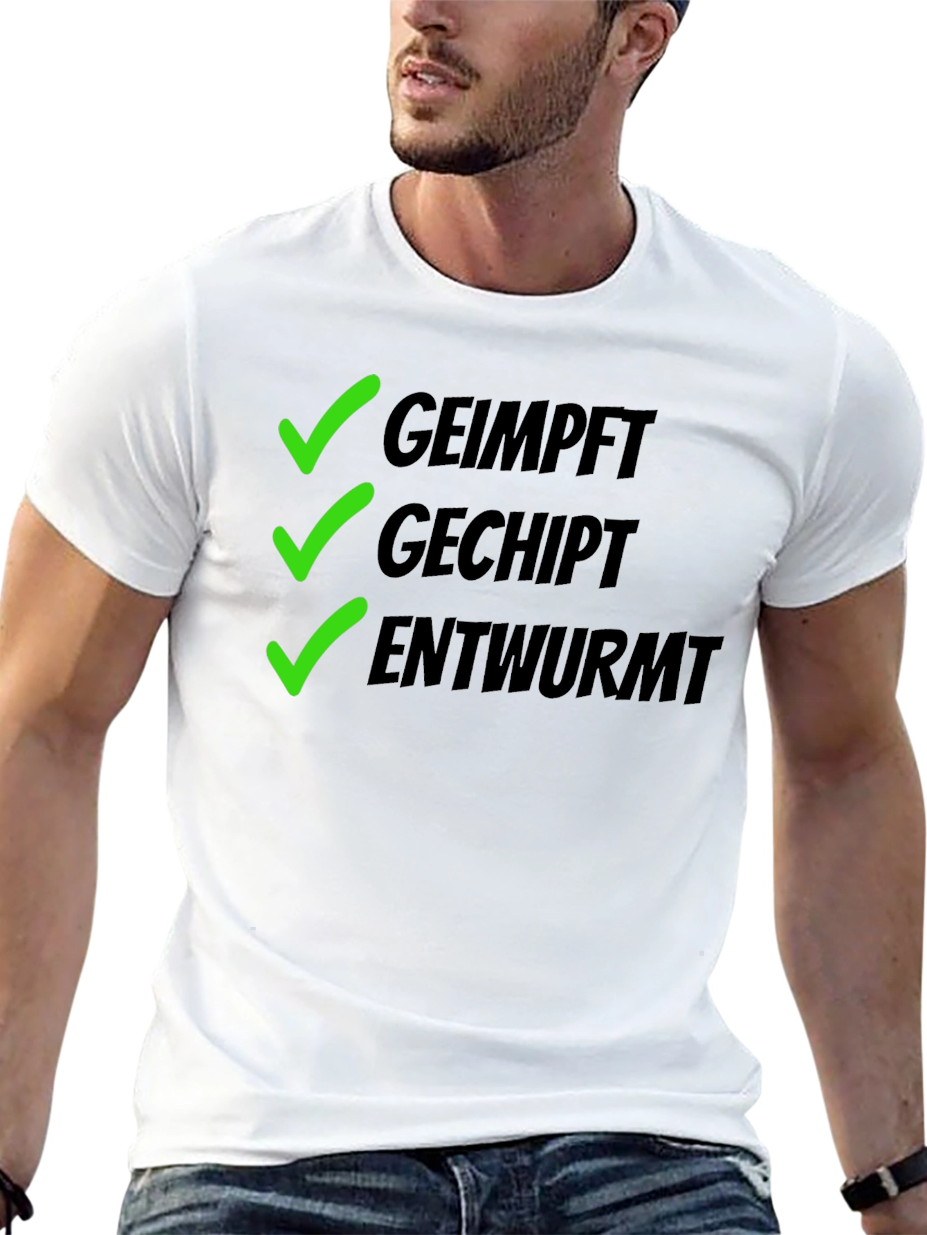 Vaccinated Chipped Dewormed Black T-Shirt