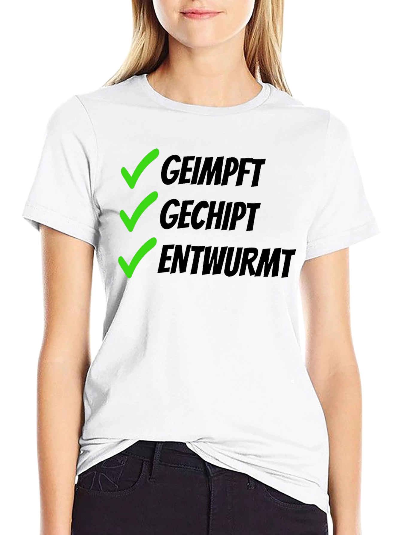 Vaccinated Chipped Dewormed Black T-Shirt