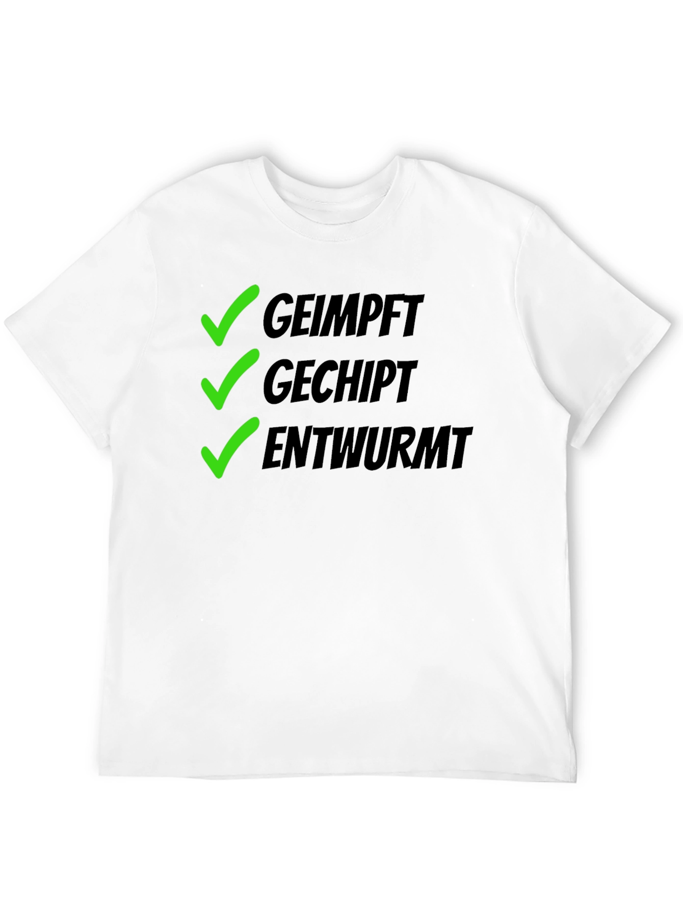 Vaccinated Chipped Dewormed Black T-Shirt