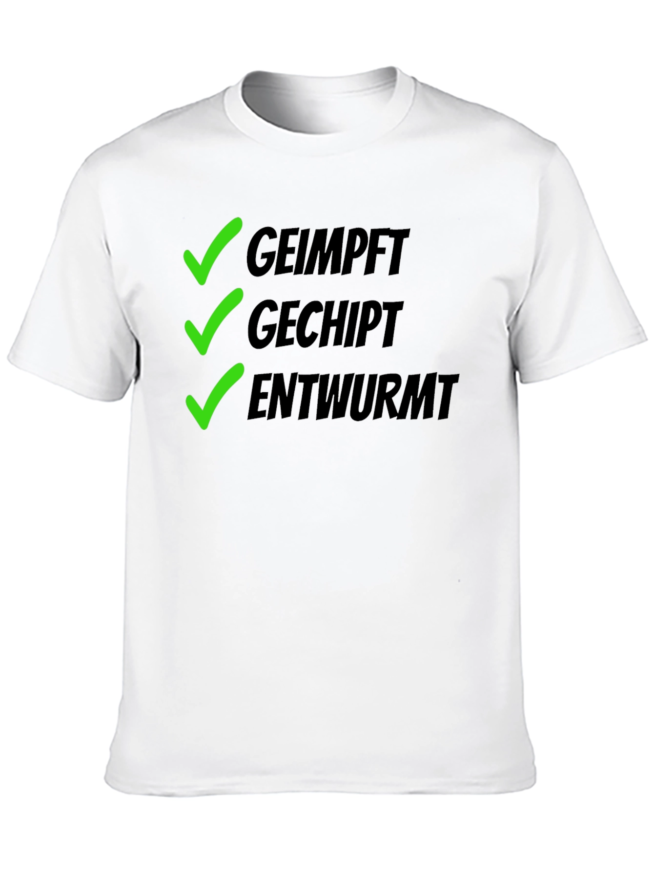 Vaccinated Chipped Dewormed Black T-Shirt