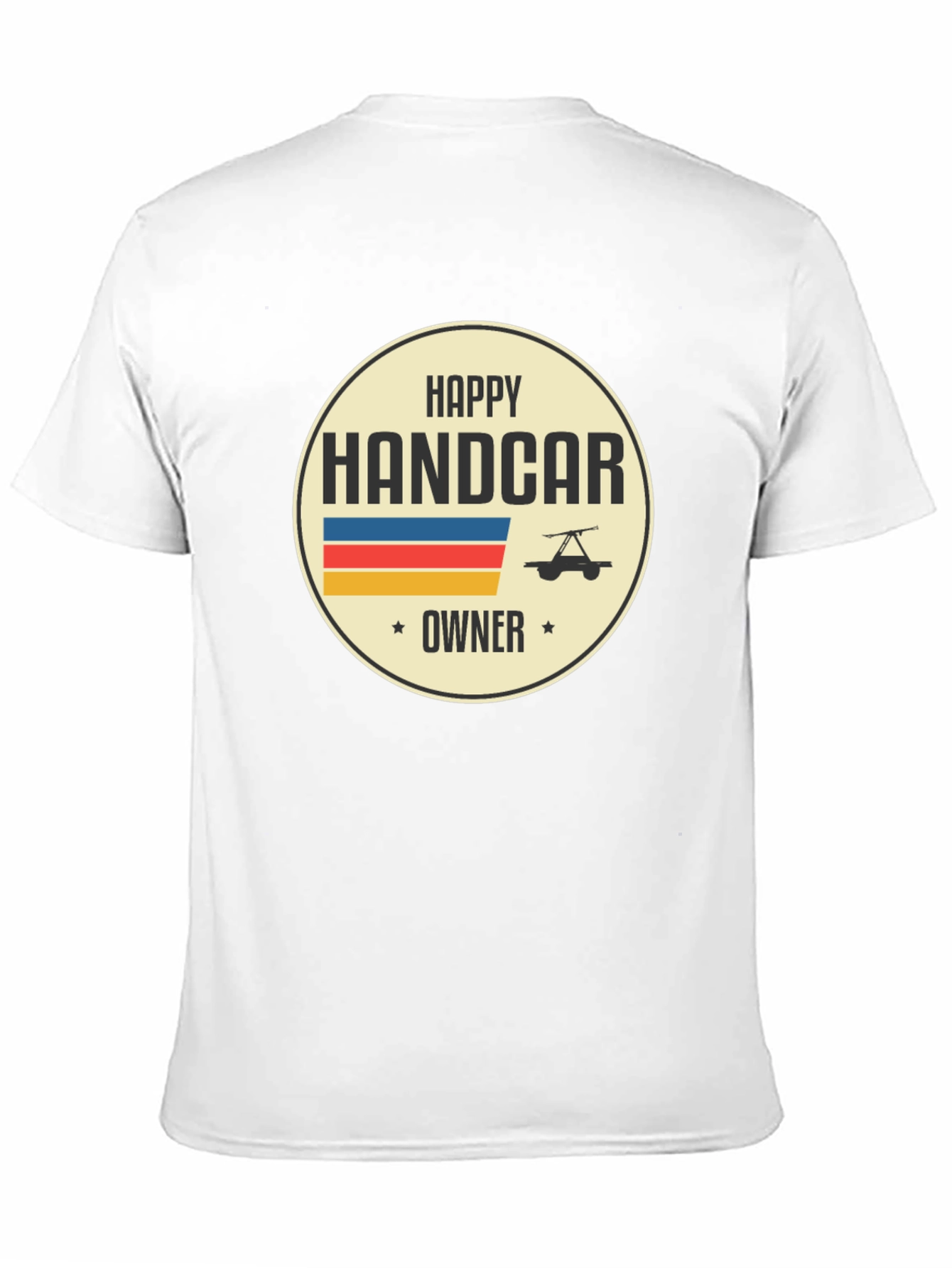 Happy Handcar Owner T-Shirt - Black Graphic Tee