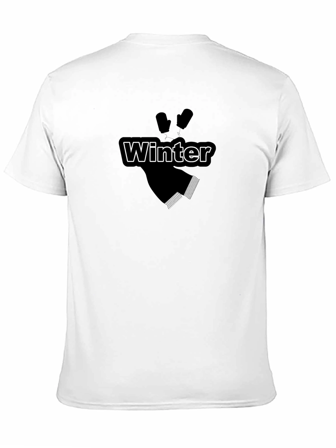 Winter Graphic Tee - Black Cotton T-Shirt