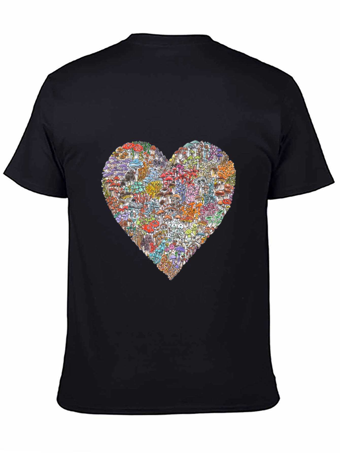 Mushroom Heart Graphic T-Shirt - Unique Design