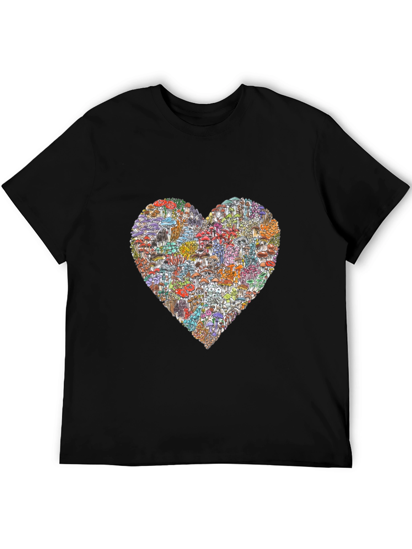 Mushroom Heart Graphic T-Shirt - Unique Design