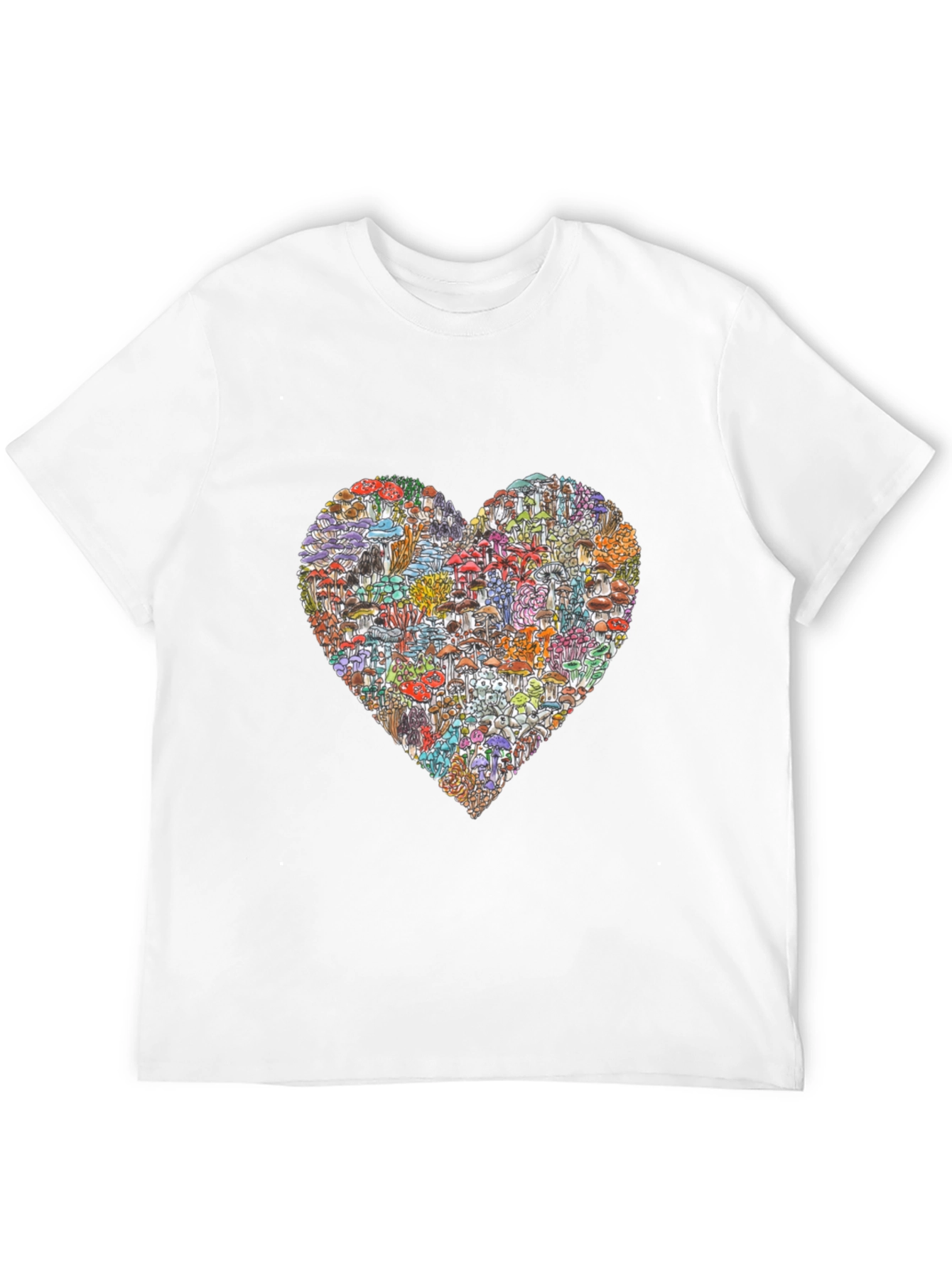 Mushroom Heart Graphic T-Shirt - Unique Design