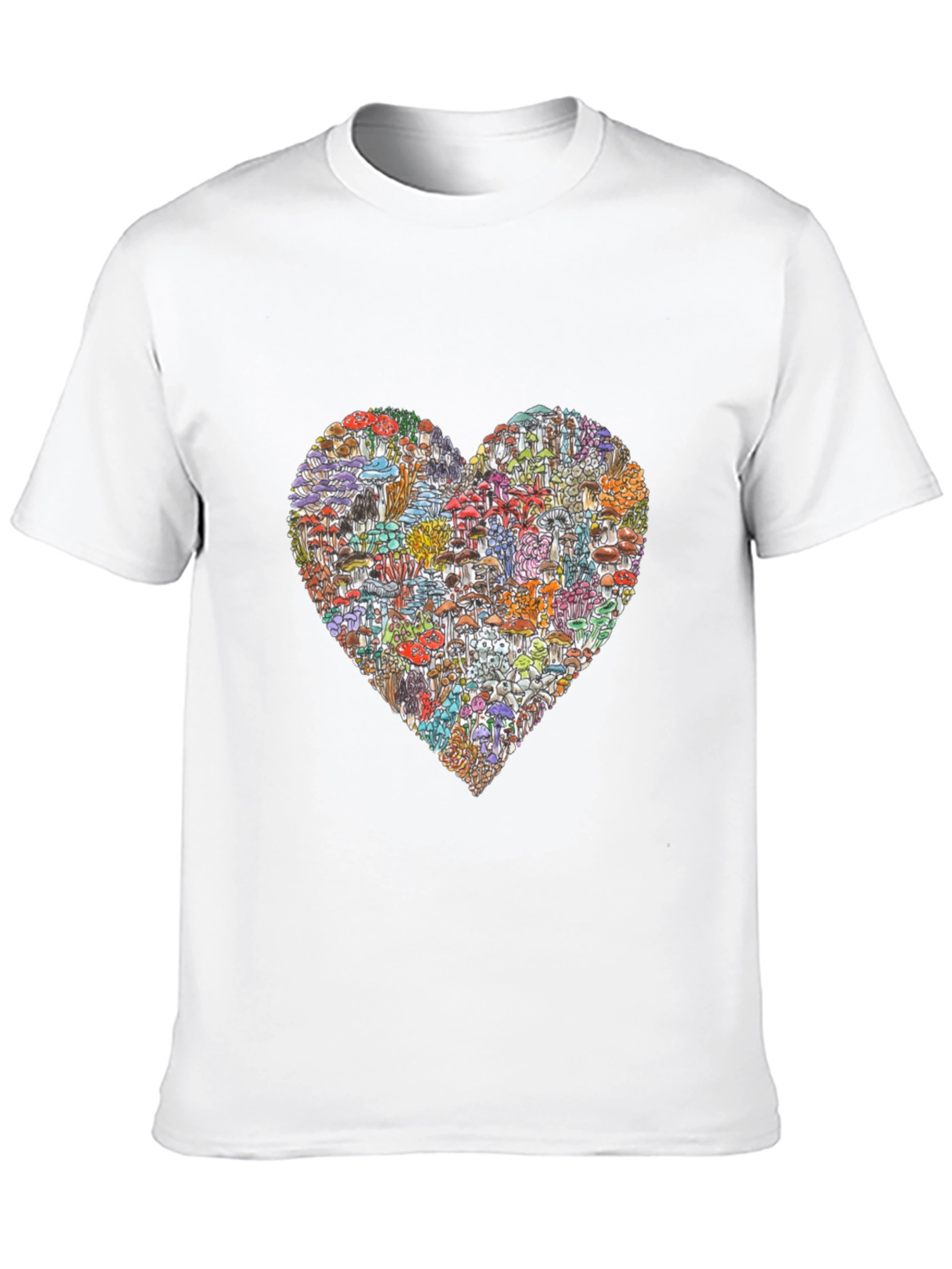 Mushroom Heart Graphic T-Shirt - Unique Design