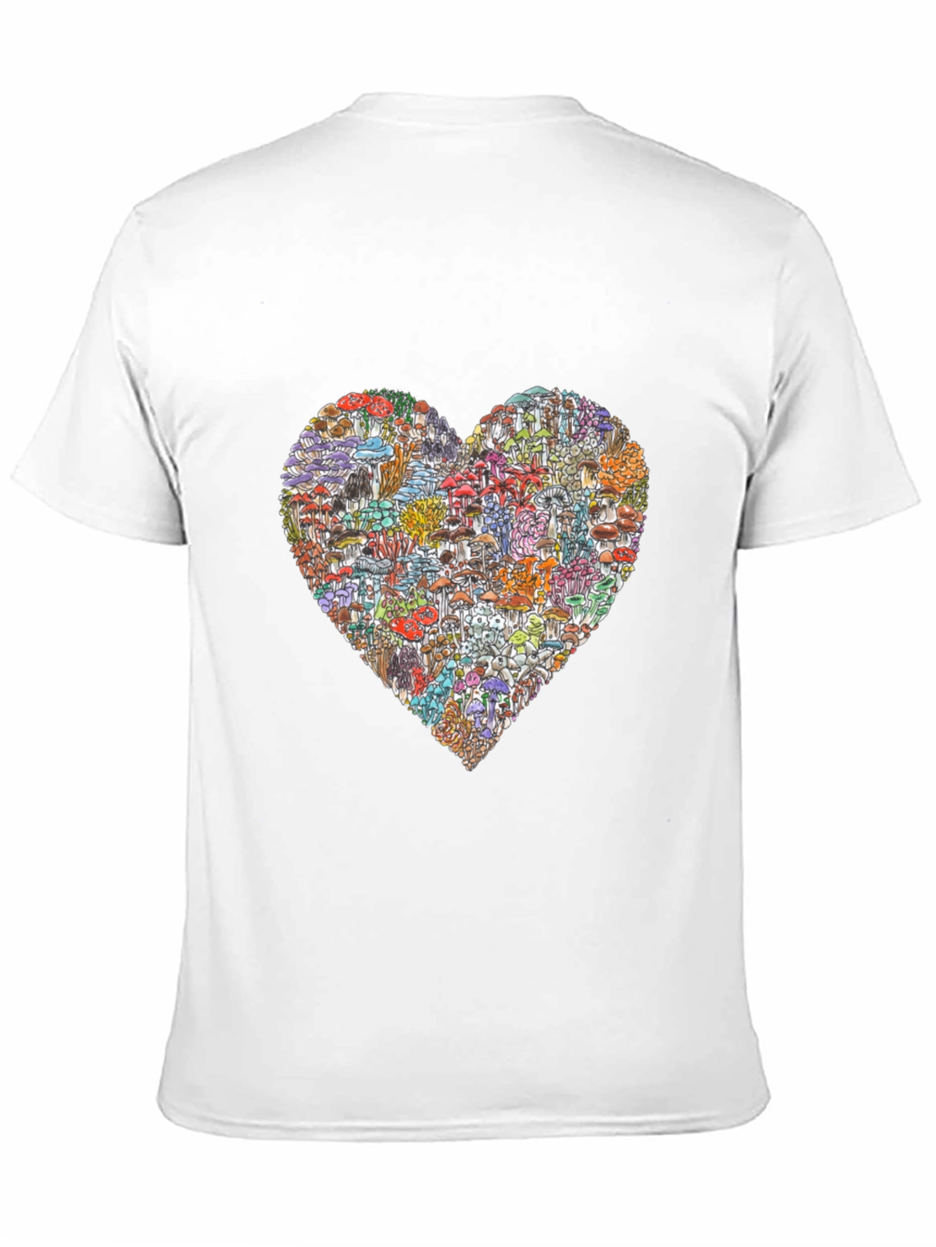 Mushroom Heart Graphic T-Shirt - Unique Design