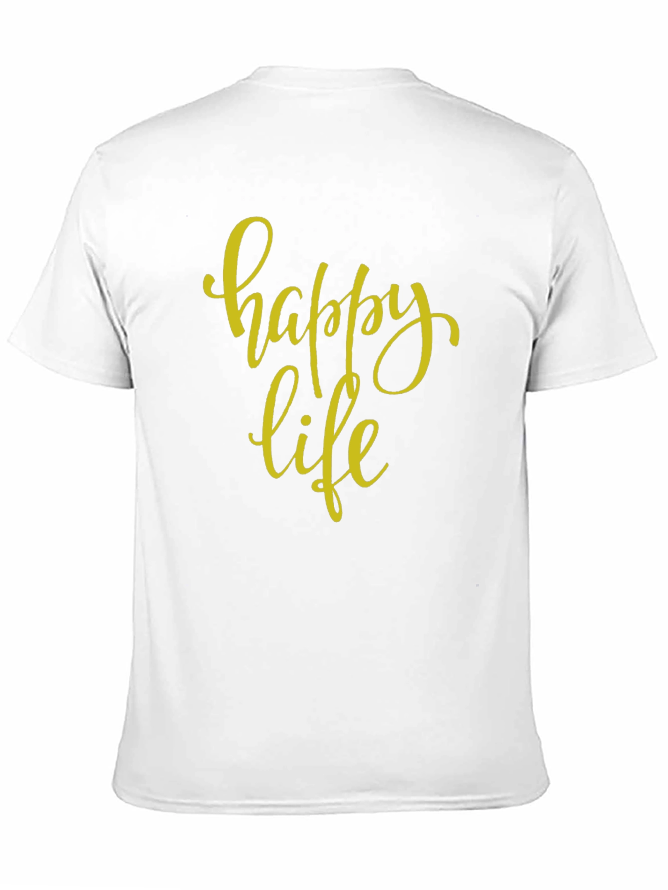 Happy Life Black Graphic T-Shirt