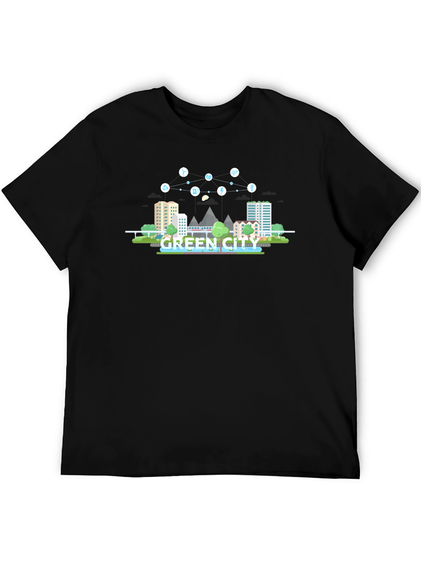 Eco-Friendly Green City T-Shirt - Sustainable Living