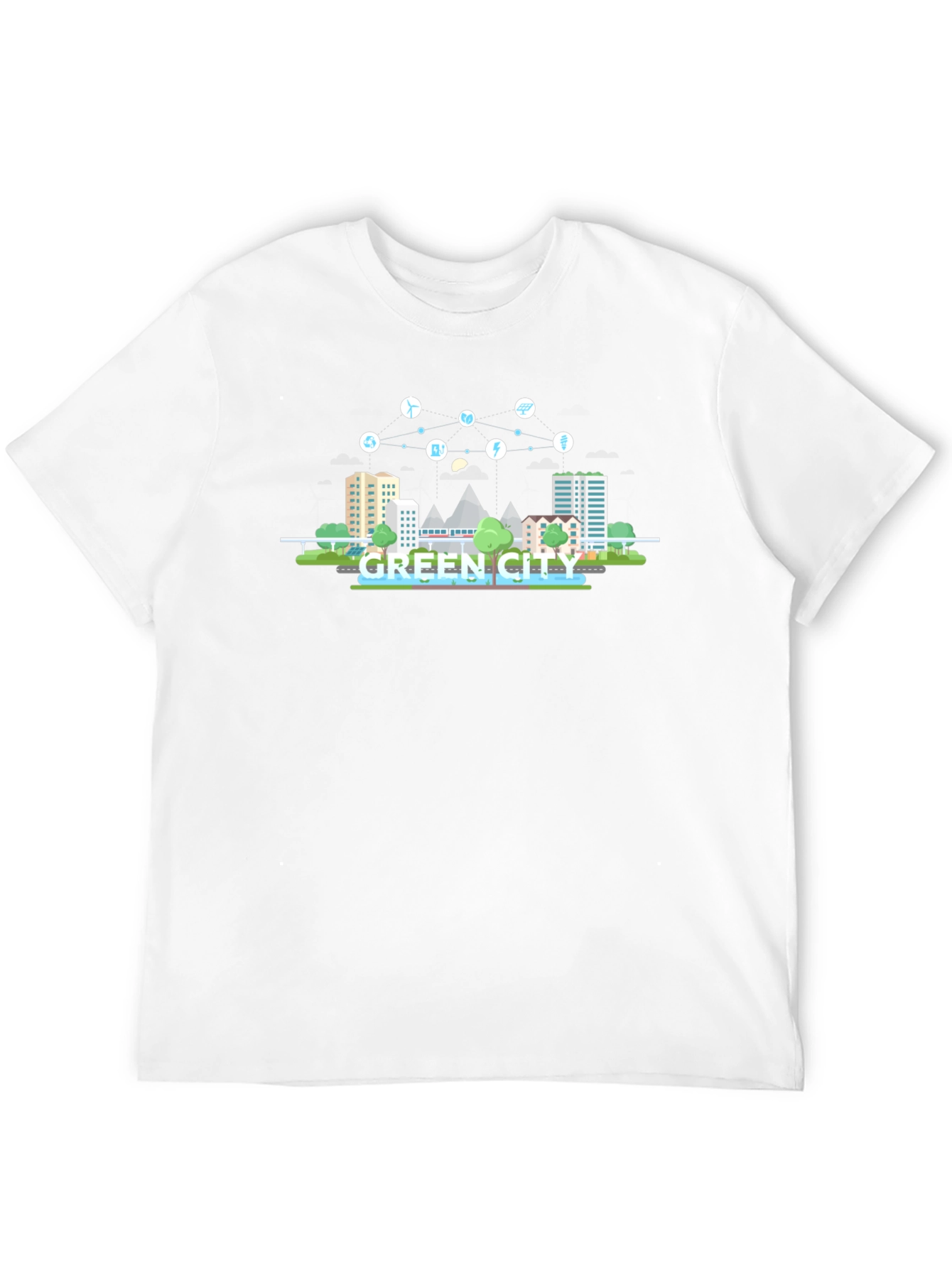 Eco-Friendly Green City T-Shirt - Sustainable Living