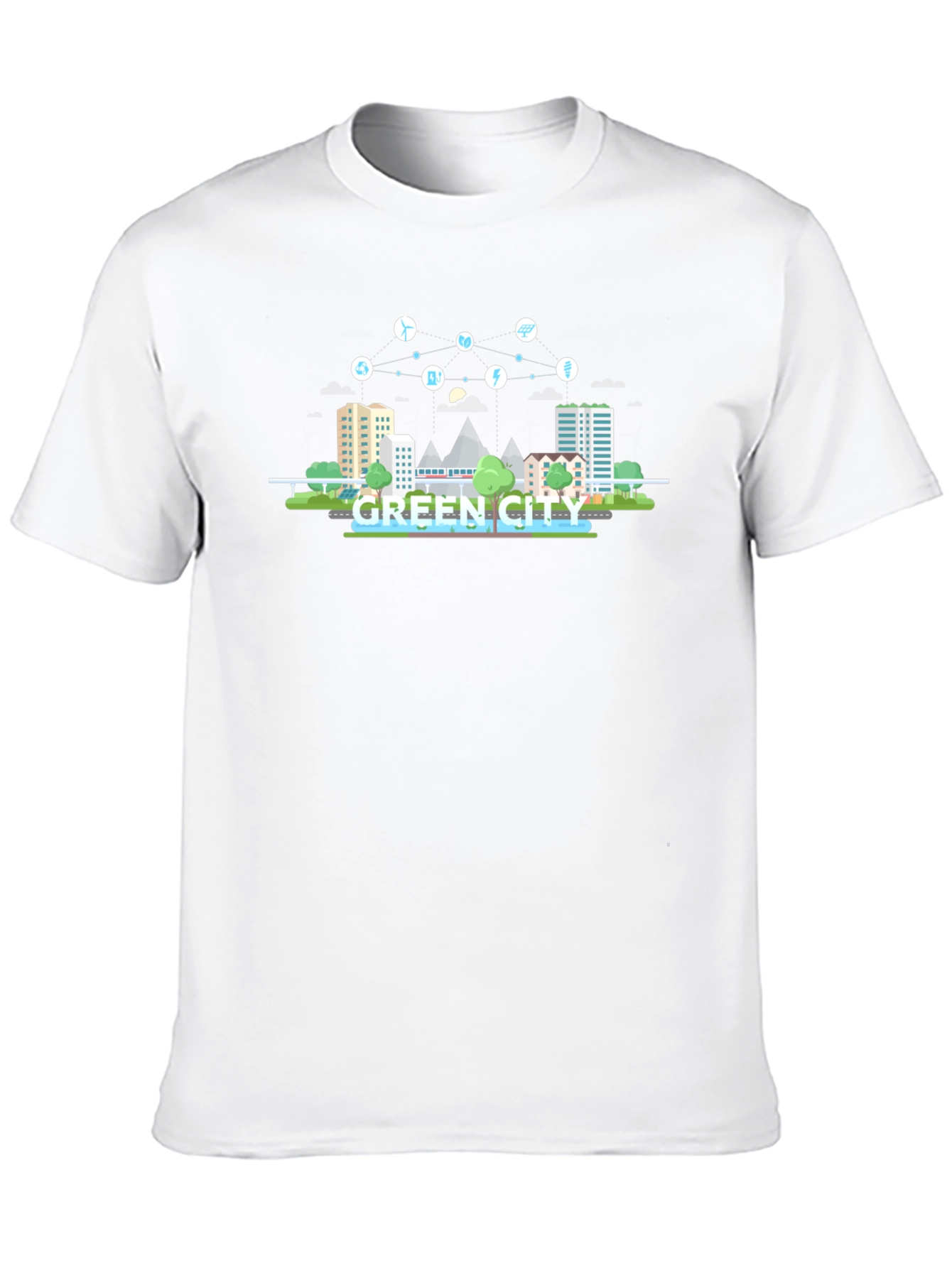Eco-Friendly Green City T-Shirt - Sustainable Living