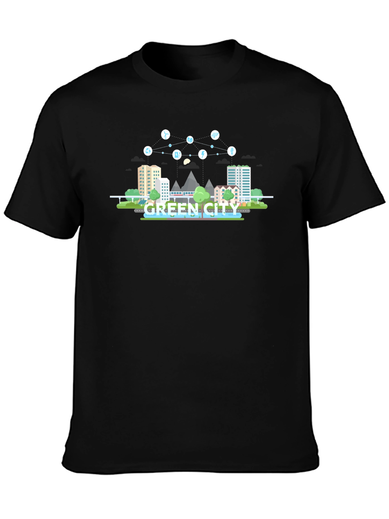 Eco-Friendly Green City T-Shirt - Sustainable Living