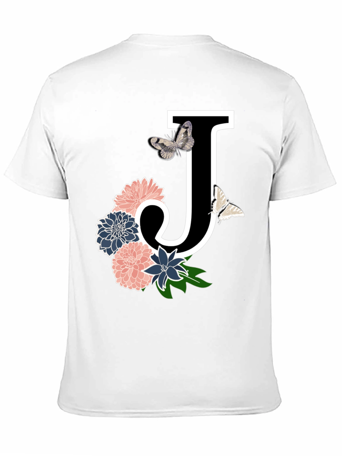 Floral Letter J T-Shirt