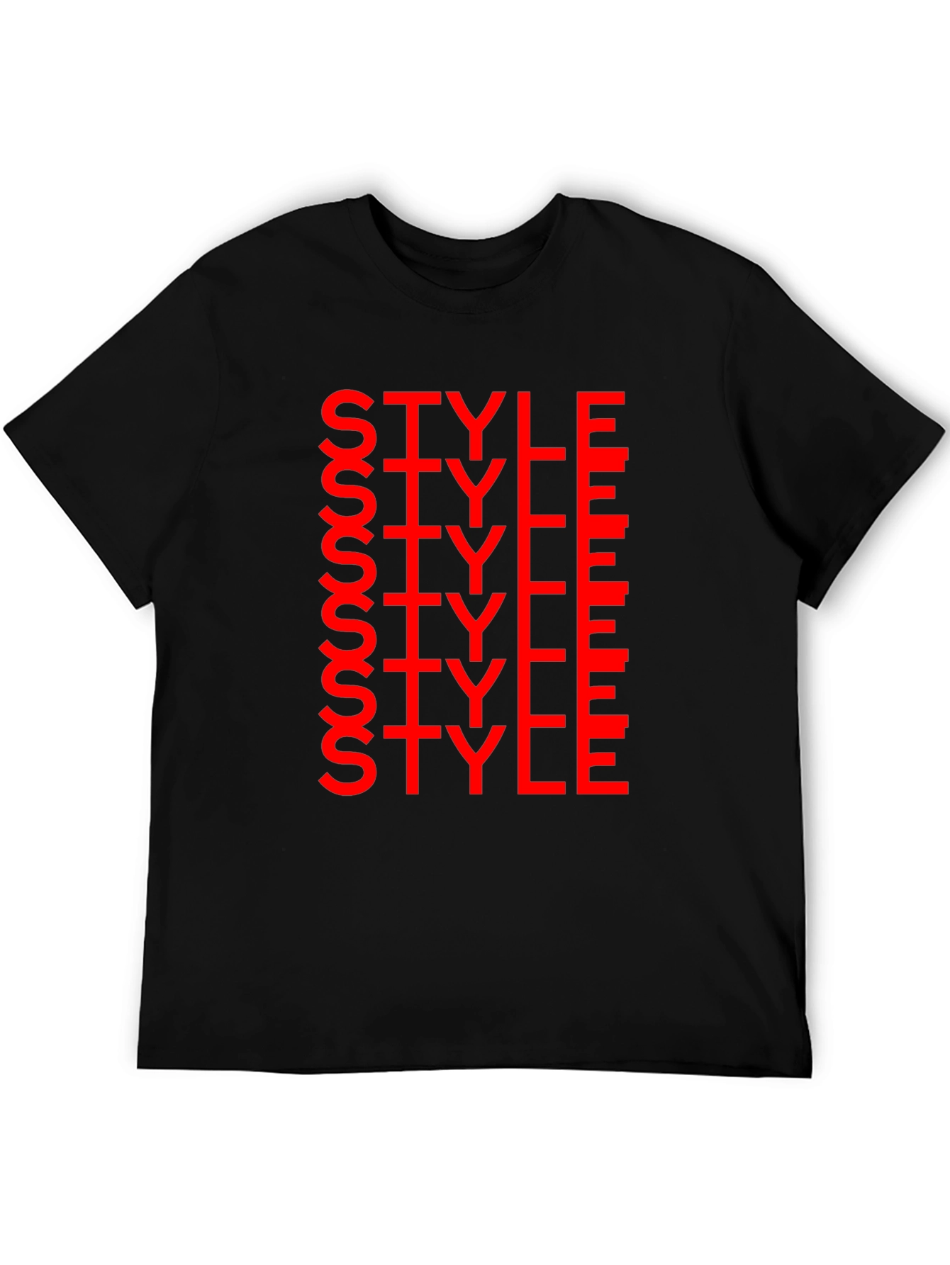 Bold Style Graphic Print Crew Neck T-Shirt