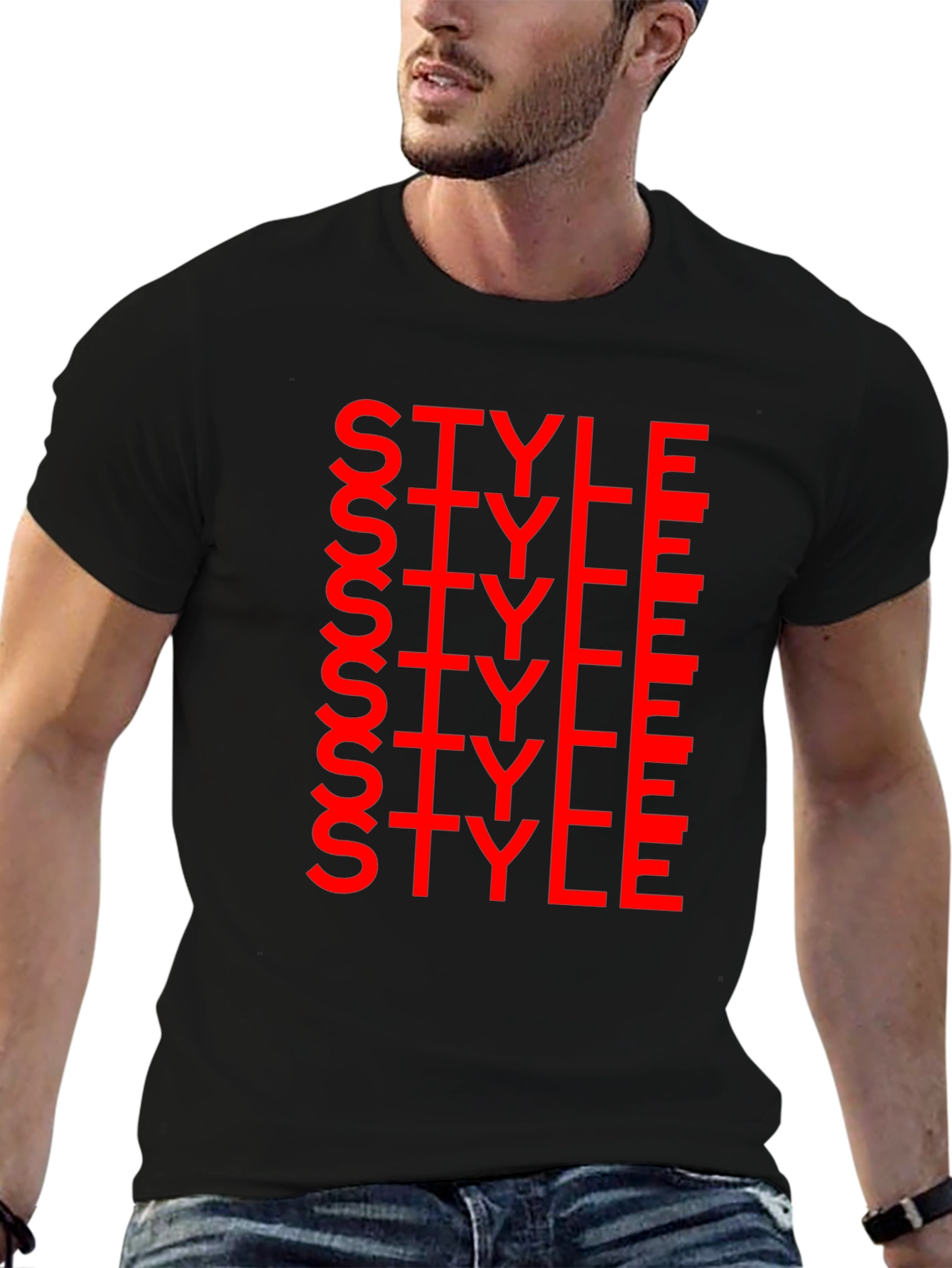 Bold Style Graphic Print Crew Neck T-Shirt