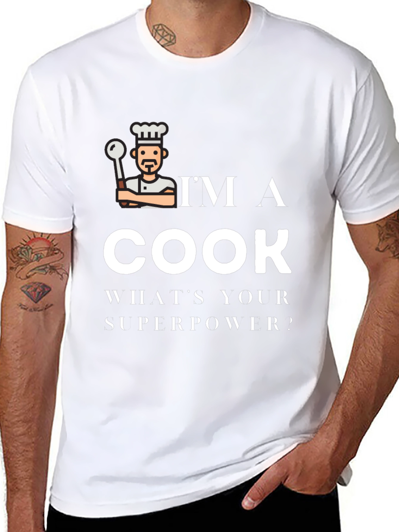 Im a Cook Whats Your Superpower Black T-Shirt