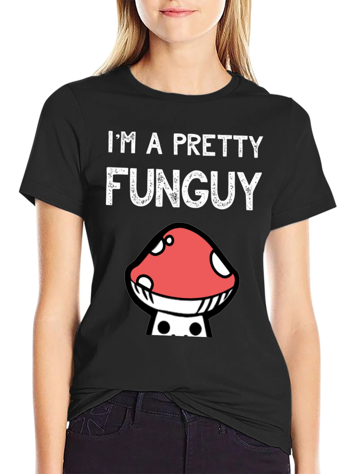 Funny Mushroom Graphic T-Shirt - Im A Pretty Funguy