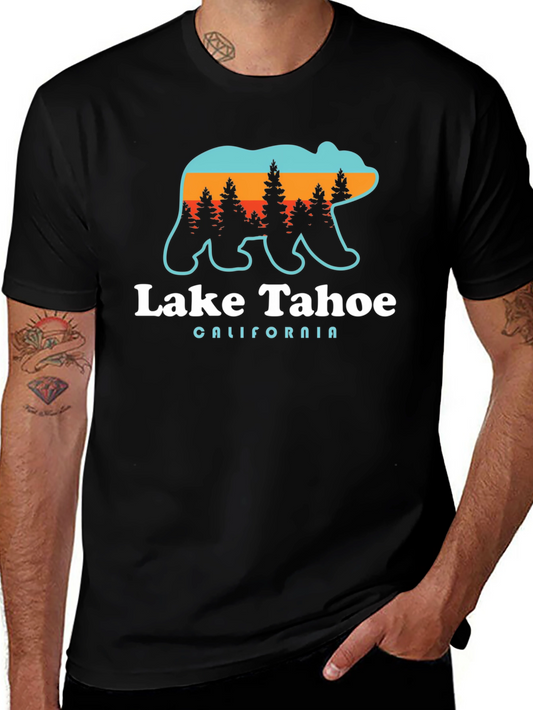Lake Tahoe Bear Graphic Tee - California Souvenir T-Shirt