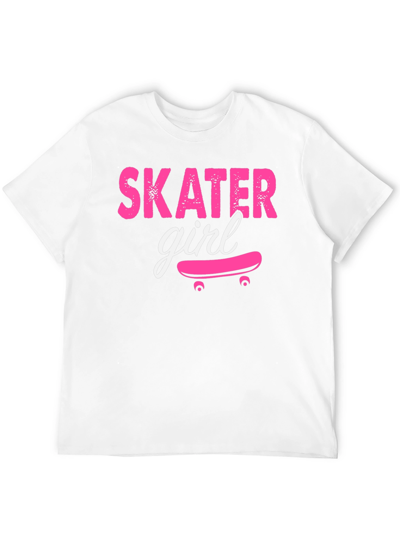 Skater Girl Graphic Tee - Black Cotton T-Shirt