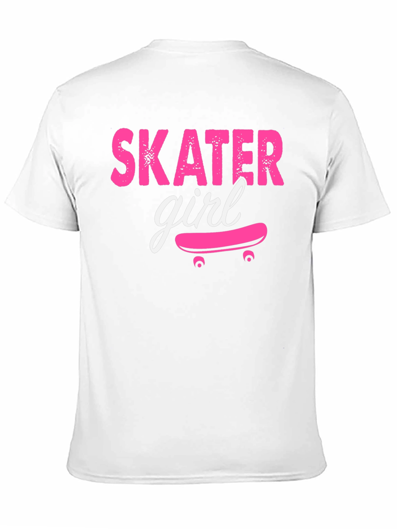 Skater Girl Graphic Tee - Black Cotton T-Shirt