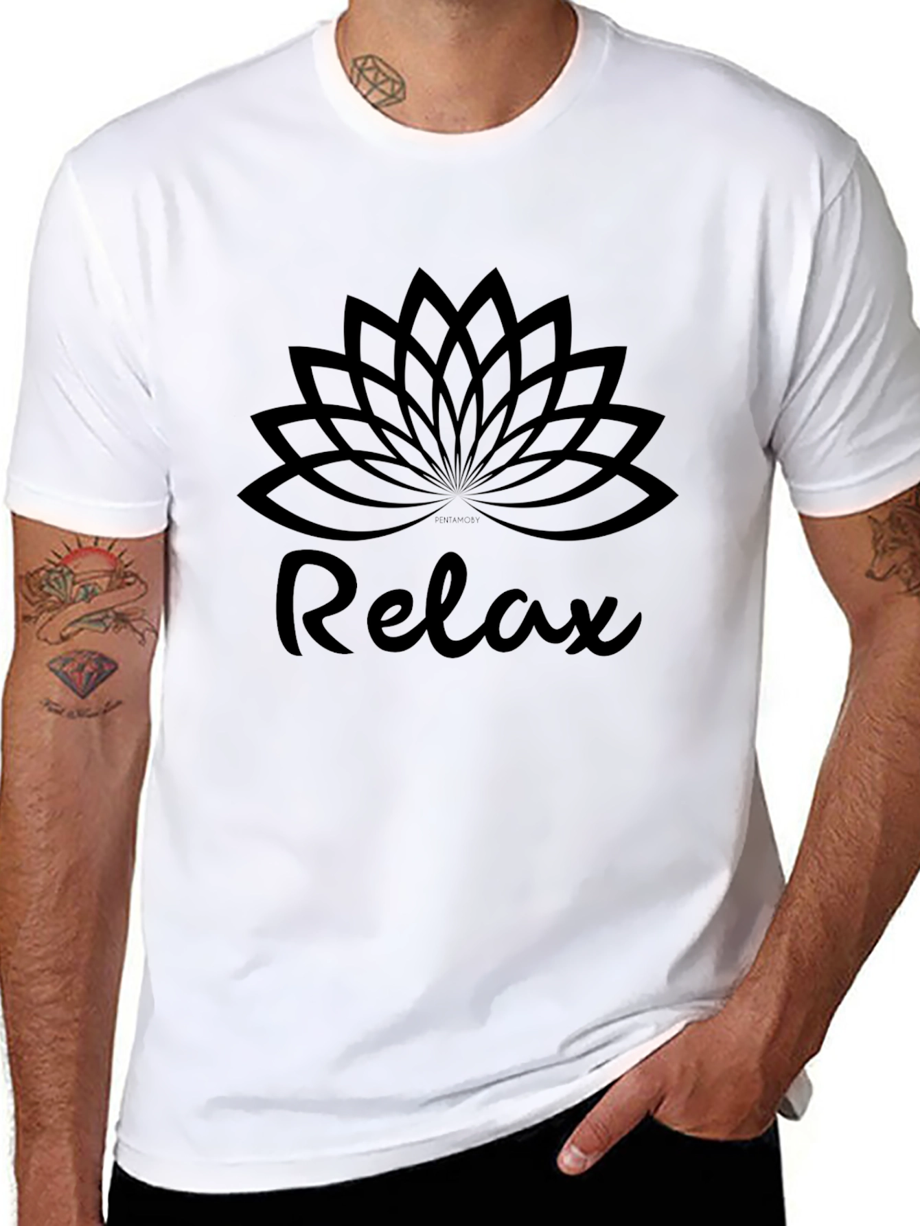 Relax Lotus Flower Graphic Tee - Soft Cotton Blend