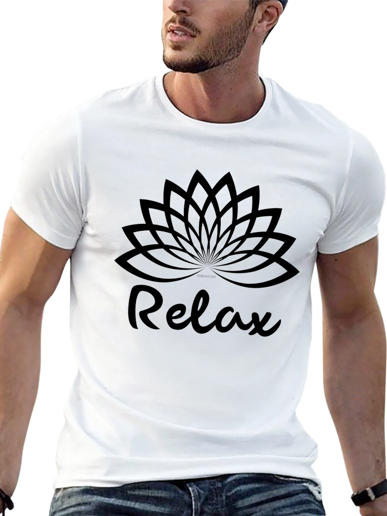 Relax Lotus Flower Graphic Tee - Soft Cotton Blend