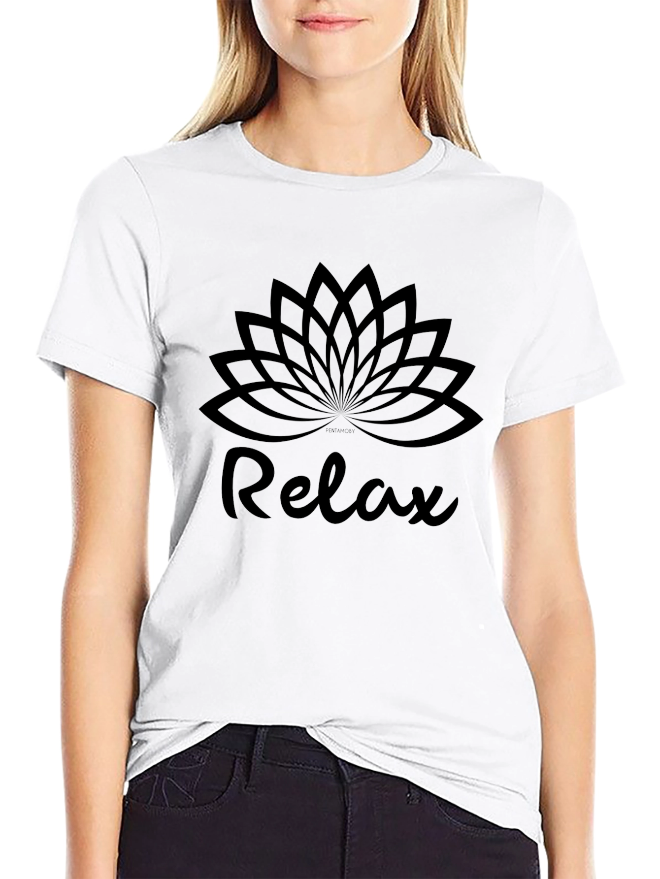 Relax Lotus Flower Graphic Tee - Soft Cotton Blend
