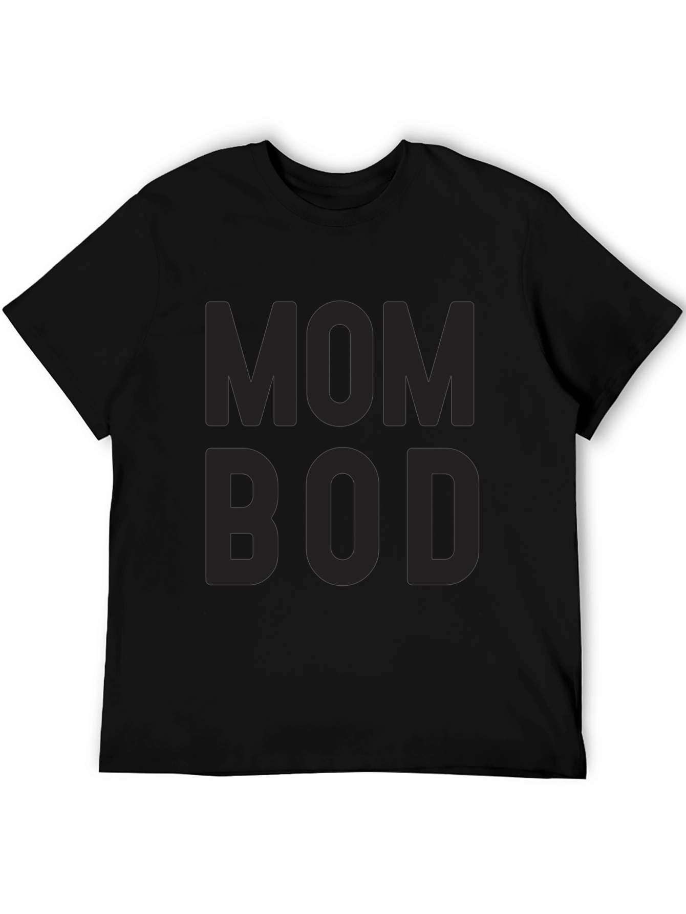 Mom Bod Black Graphic Tee Shirt