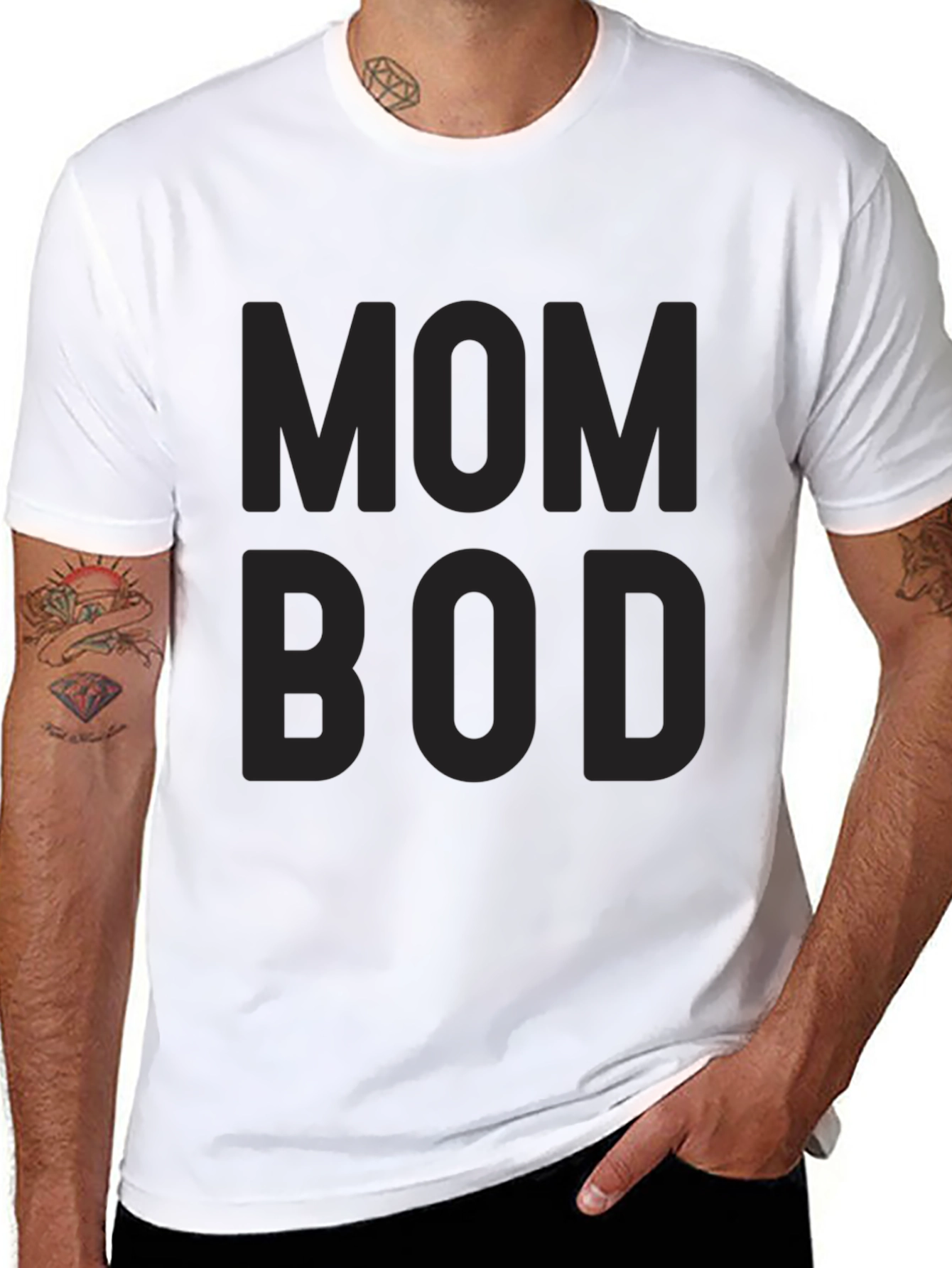 Mom Bod Black Graphic Tee Shirt